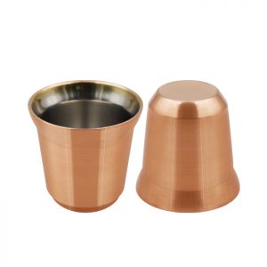 Double Wall Stainless Steel Espresso Cup Set, 2-Ounce (Pack of 2)-image