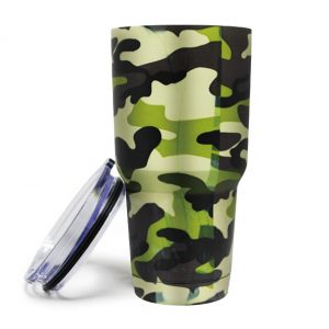 30oz Camo Painting Vacuum Insulated Travel Tumbler W/ Straw-image