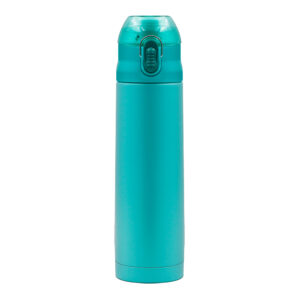 17oz Vacuum Insulated Water Bottle with Push Button Flip Top Lid Double Wall Stainless Steel Thermos-image