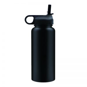 32oz Wide Mouth Double Walled Vacuum Bottle W/Straw lid-image