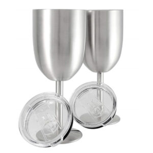Double Walled Stainless Steel Goblets Wine Glasses-image