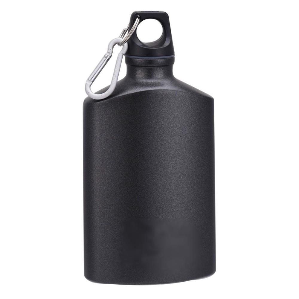 500ml Outdoor Oval Pot Canteen for Running Cycling Hiking Climbing Aluminum Water Kettle-image