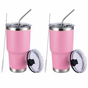 eco friendly custom print stainless steel double wall insulated vacuum travel coffee cup-image