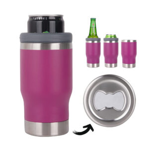 4-in-1 Stainless Steel Koozie w/ Bottle Opener-image