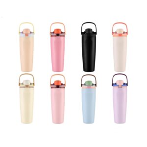 30oz Insulated Stainless Steel Water Bottle with 2-Way Spout and Bucket Handle-image