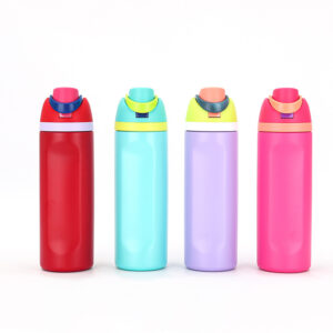 Free Sip Insulated Stainless Steel Water Bottle with Straw-image