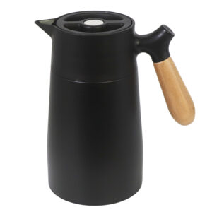 Vacuum Insulated Coffee Pitcher Coffee Server with Wooden Handle-image