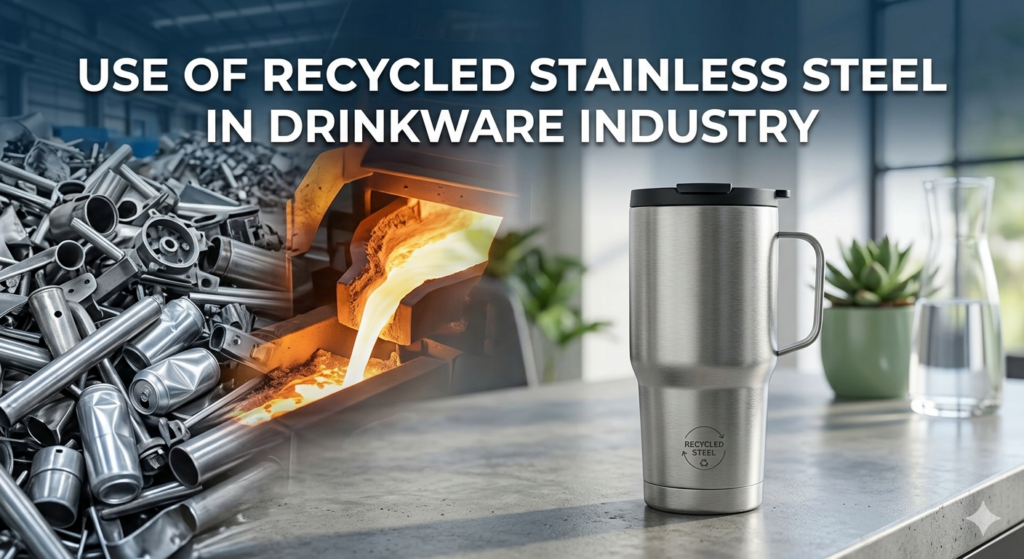 use of recycled stainless steel in drinkware industry